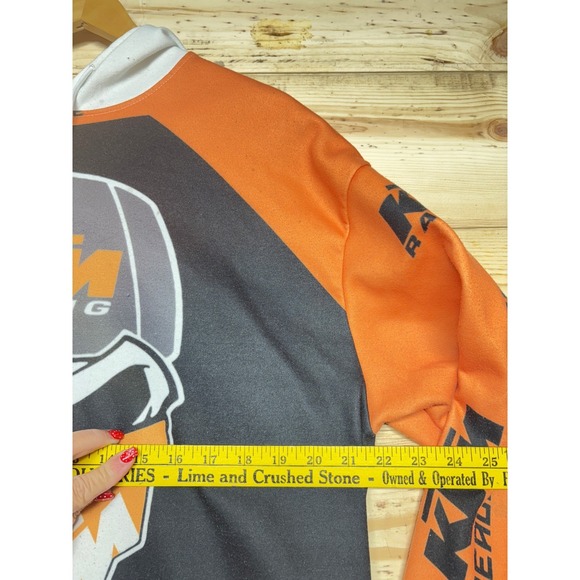 KTM Racing Pullover Hoodie Men's Orange Black White Graphic Skull Streetwear - Picture 5 of 6